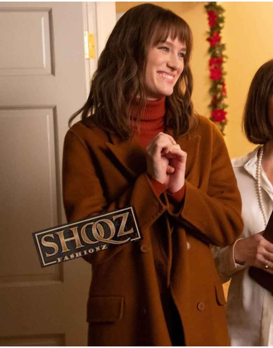 Mackenzie Davis Happiest Season Harper Coat
